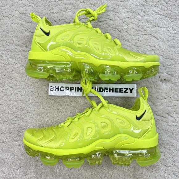 [Wm 6.5] NIKE AIR VAPORMAX PLUS Running Shoes Atomic Green Tennis Ball - Picture 1 of 9